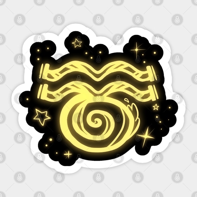 Aquarius zodiac Sticker by WiliamGlowing